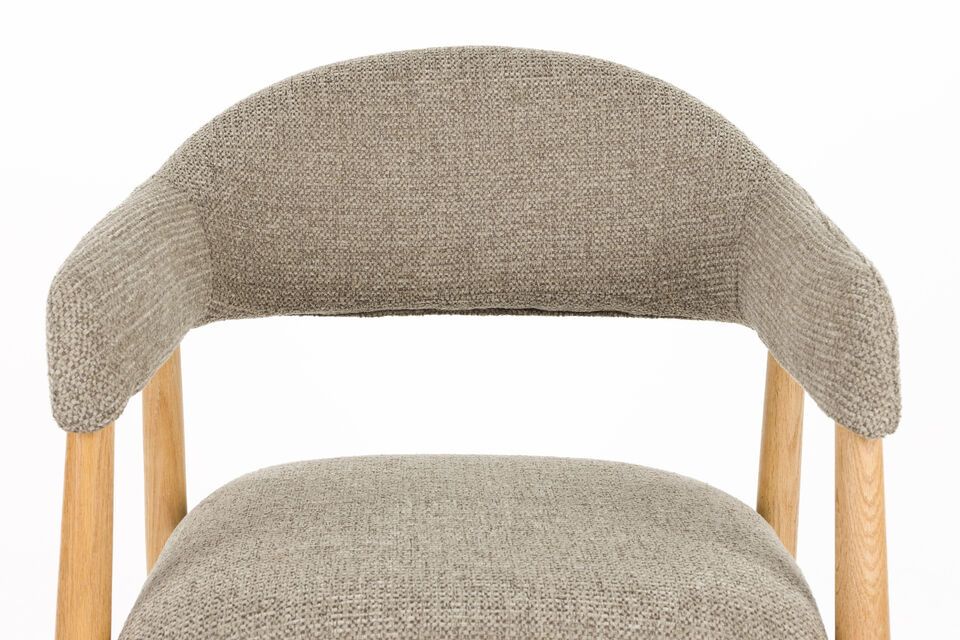 Fauteuil en tissu marron foncé Indy - 9