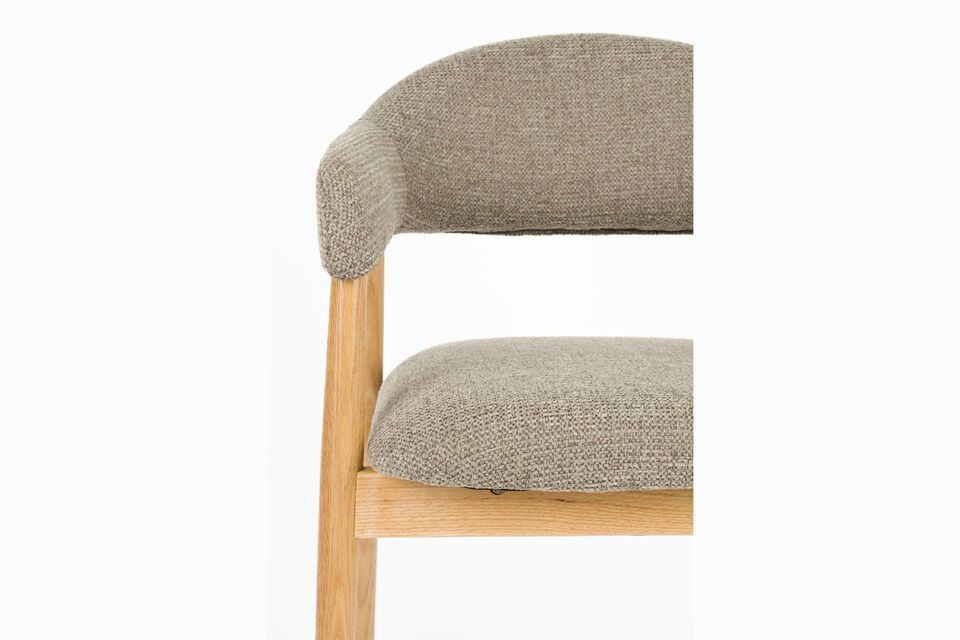 Fauteuil en tissu marron foncé Indy - 10