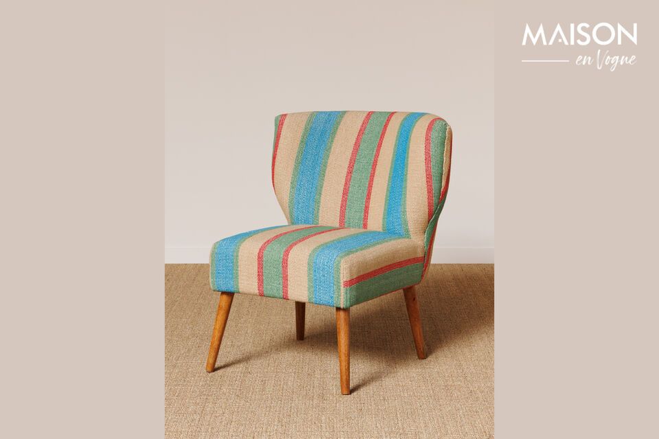 Fauteuil en tissu multicolore Indiana Chehoma