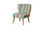 Miniature Fauteuil en tissu multicolore Indiana Détouré