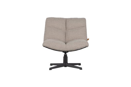 Fauteuil en tissu sable Vinny