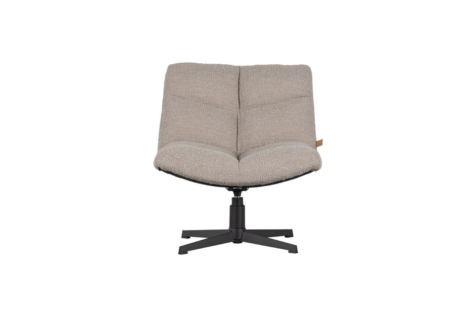 Fauteuil en tissu sable Vinny Woood