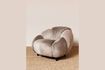 Miniature Fauteuil en tissu taupe Mercurio 1