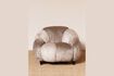 Miniature Fauteuil en tissu taupe Mercurio 3