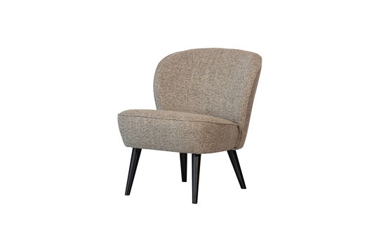 Fauteuil en tissu tissé naturel SARA