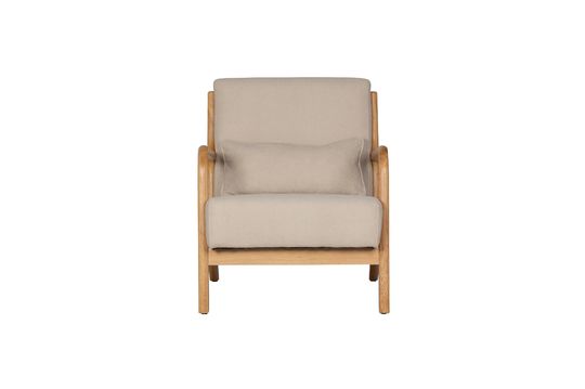 Fauteuil en tissu tissé sable Mark