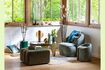 Miniature Fauteuil en tissu vert Nasrine 6