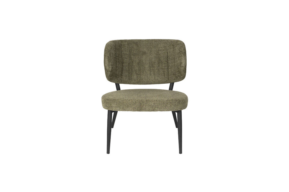 Fauteuil en tissu vert Sanne White Label