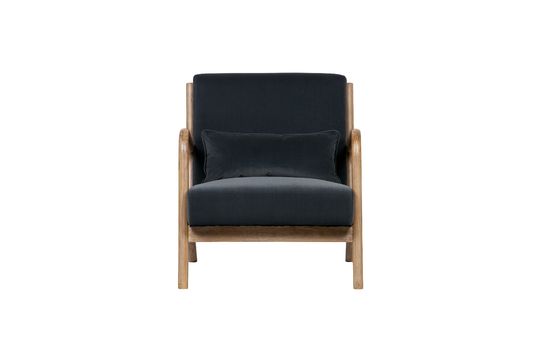 Fauteuil en velour antracite Mark