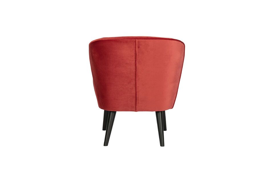 Fauteuil relax et repose pied effet velours texturé