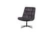 Miniature Fauteuil en velour gris foncé Job 3