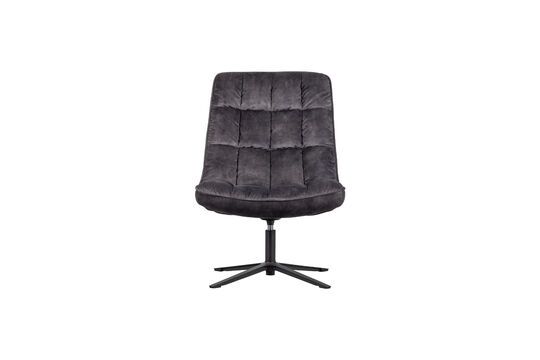 Fauteuil en velour gris foncé Job Détouré