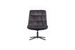 Miniature Fauteuil en velour gris foncé Job 1