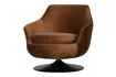 Miniature Fauteuil en velour marron Jada 4