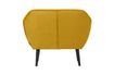 Miniature Fauteuil en velour ocre Rocco 5