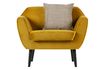 Miniature Fauteuil en velour ocre Rocco 2