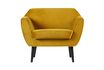 Miniature Fauteuil en velour ocre Rocco 1