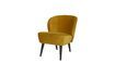 Miniature Fauteuil en velour ocre Sara 5