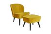 Miniature Fauteuil en velour ocre Sara 8