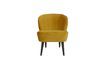 Miniature Fauteuil en velour ocre Sara 1