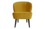 Miniature Fauteuil en velour ocre Sara Détouré