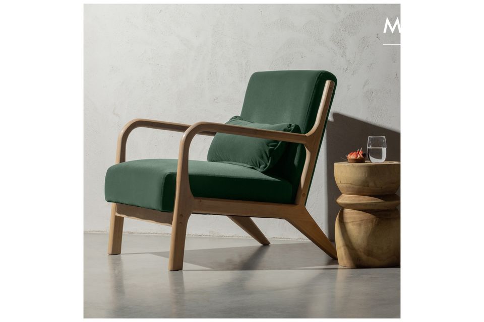 telefoon vasthouden molecuul Fauteuil en velour vert Mark Woood - 82cm | Maison en Vogue