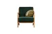 Miniature Fauteuil en velour vert Mark 6