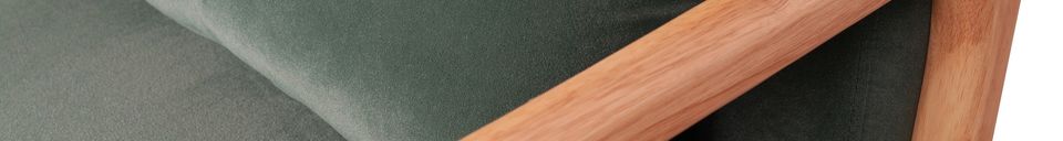 Mise en avant matière Fauteuil en velour vert Mark