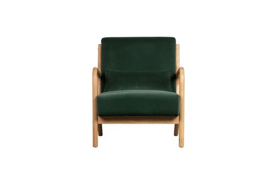 Fauteuil en velour vert Mark