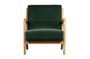 Miniature Fauteuil en velour vert Mark Détouré