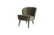 Miniature Fauteuil en velour vert Sara 5