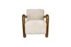 Miniature Fauteuil en velours beige Robinson 6