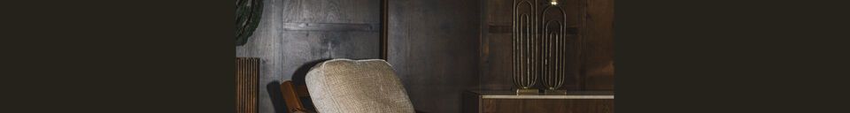 Mise en avant matière Fauteuil en velours beige Washington