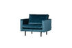Miniature Fauteuil en velours bleu RODEO 2