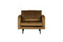 Miniature Fauteuil en velours jaune miel Rodeo Détouré