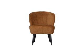Fauteuil en velours marron Sara