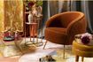 Miniature Fauteuil en velours orange So Curvy 4
