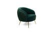 Miniature Fauteuil en velours vert foncé Curvy 1