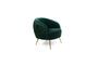 Miniature Fauteuil en velours vert foncé Curvy Détouré