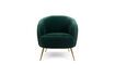 Miniature Fauteuil en velours vert foncé Curvy 6