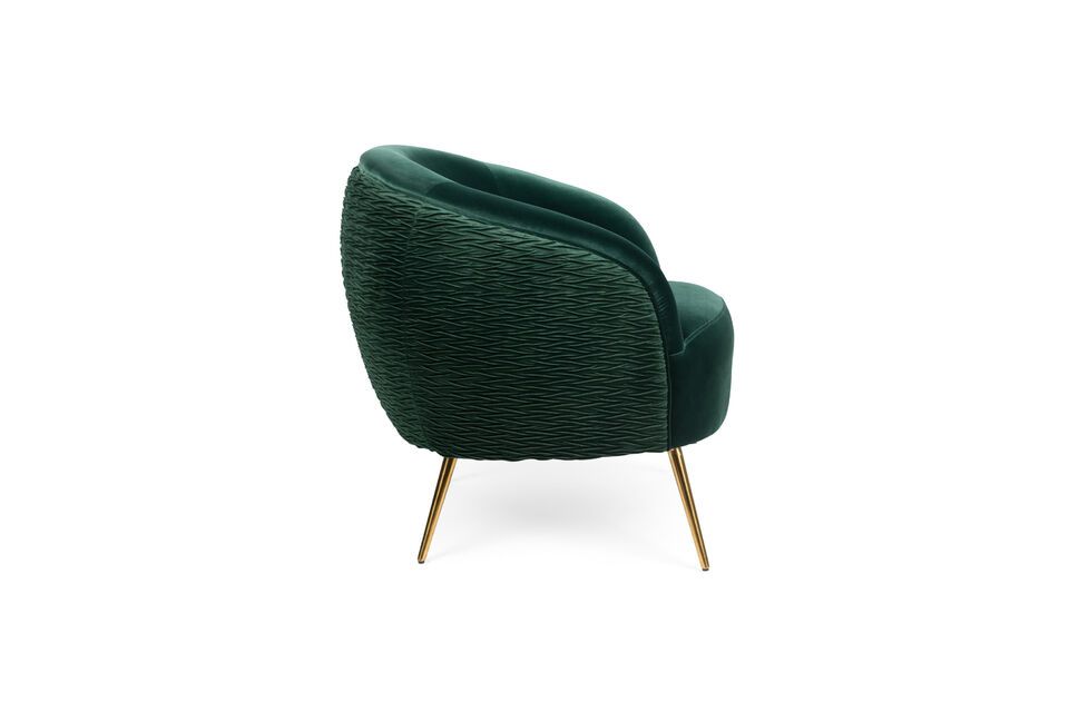 Découvrez le fauteuil Curvy en velours vert foncé