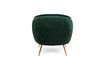 Miniature Fauteuil en velours vert foncé Curvy 5