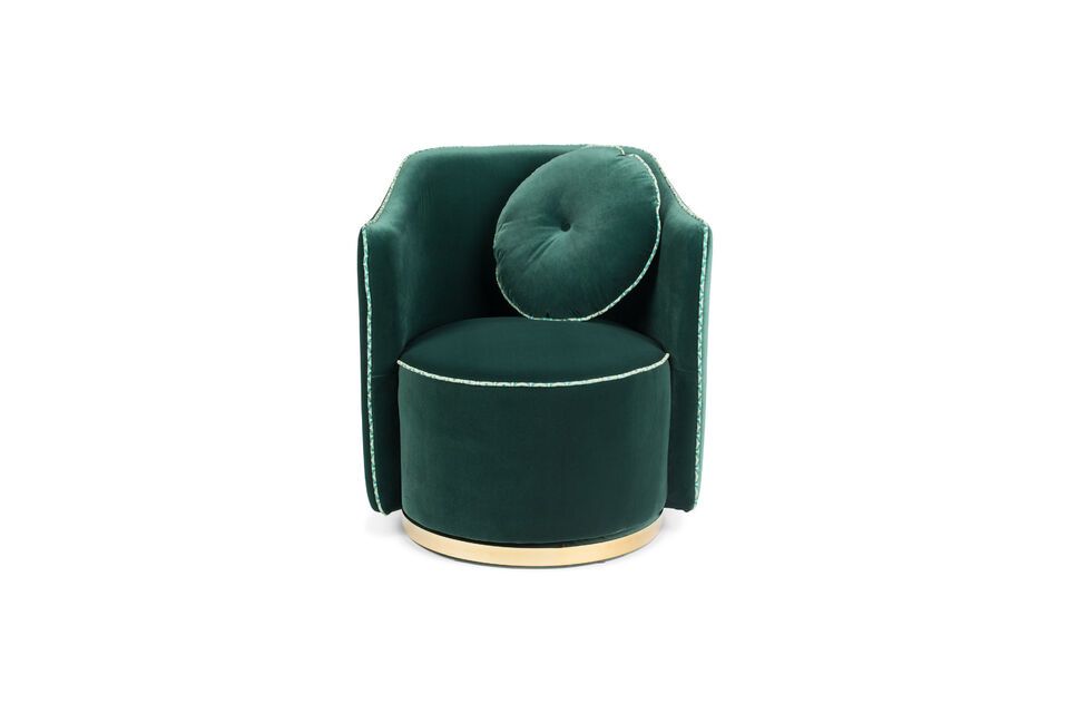 Le fauteuil Sassy en velours vert foncé