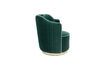 Miniature Fauteuil en velours vert foncé Sassy 4