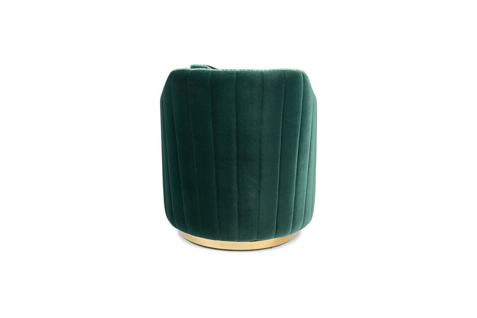 Fauteuil en velours vert foncé Sassy - 4