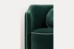 Miniature Fauteuil en velours vert foncé Sassy 7