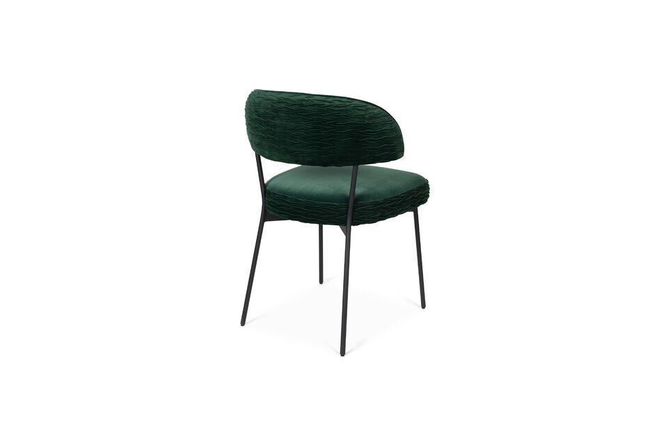 Fauteuil en velours vert foncé Winner - 4