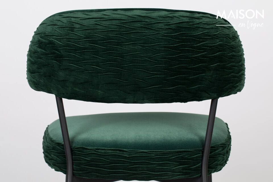 Fauteuil en velours vert foncé Winner - 9