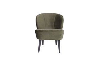 Fauteuil en velours vert Sara