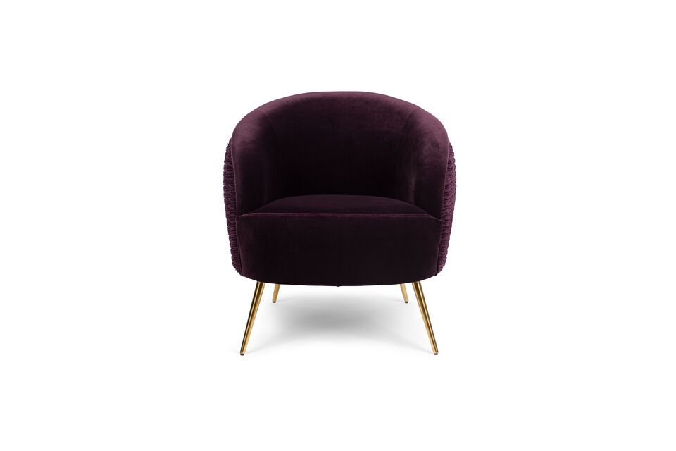 Le fauteuil Curvy en velours violet